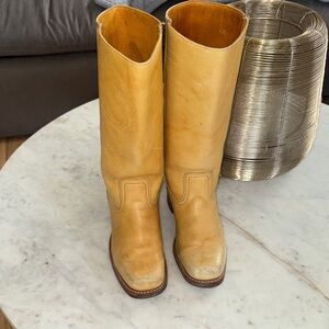 Frye Banana Campus Leather Cowboy Boots